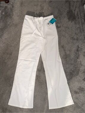 Landau- White Flare Scrub Pants